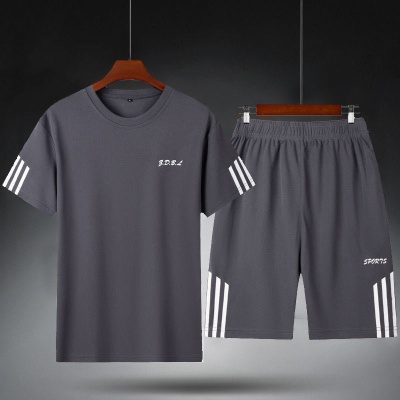 运动套装男健身暴汗服夏季短袖t恤宽松速干衣篮球训练跑步短裤