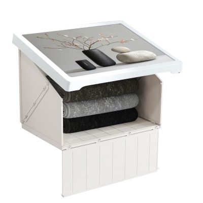 横版加大浴室置物挂画厕所放衣神器壁画卫生间防水方便收纳箱免钉