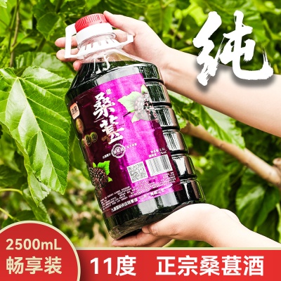 桑葚酒果酒微醺男士女士11度甜果酒甜酒2.5L瓶装批发厂家直发果酒