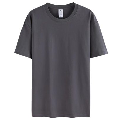 220克精梳纯棉圆领T恤工作服团体服班服文化衫公司聚会刺绣印LOGO