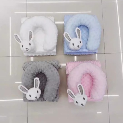 宝宝豆豆毯婴儿安抚毯子枕头套装儿童双层盖毯空调被新生儿盖毯