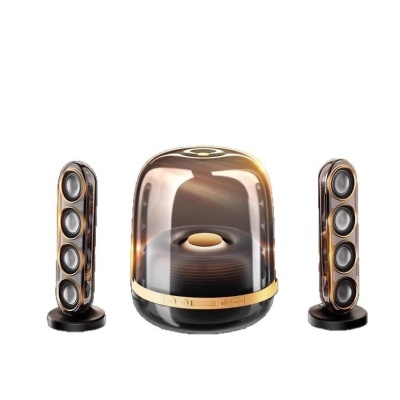 华强北一体蓝牙音响琉璃透明水晶4代哈曼卡顿电脑桌面蓝牙音箱