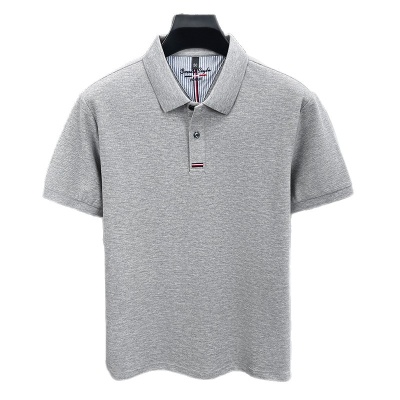 100%纯棉翻领poloT恤跨境休闲男装宽松打底体恤衫上衣男装短袖男t