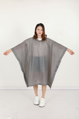 peva骑行雨披成人无袖斗篷磨砂套头旅行户外雨衣批发