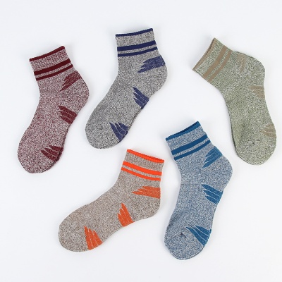 速干户外毛巾底加厚运动男士徒步不臭脚棉袜登山袜冬季中筒篮球袜