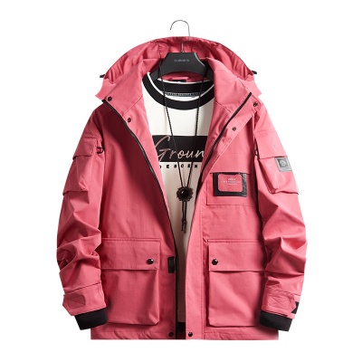 秋季新款连帽夹克男士工装休闲外套青少年韩版潮流男装衣服