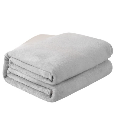 外贸跨境纯色法兰绒毯子夏季沙发午睡盖毯珊瑚绒床单礼品毛毯批发