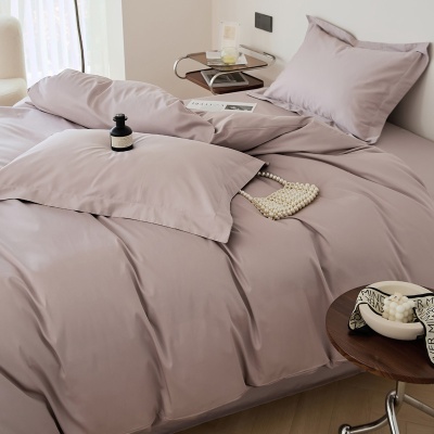 100s全棉长绒棉四件套a类纯棉被套亲肤裸睡三件套高级感床上用品4