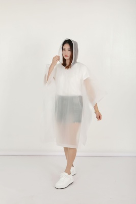 peva骑行雨披成人无袖斗篷磨砂套头旅行户外雨衣批发