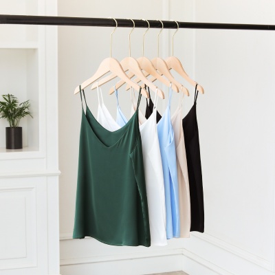 真丝吊带女V领春夏装季内搭上衣辣妹打底衫设计感醋酸外穿小背心