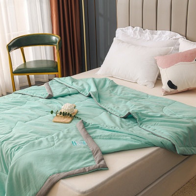 厂家批发日式水洗棉夏被单双人夏季空调被会销礼品夏凉被团购批发