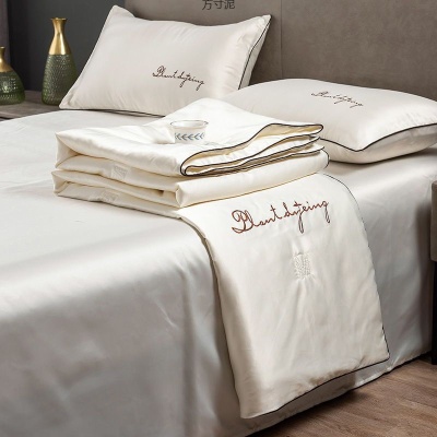 可水洗冰丝夏凉被夏季空调被夏天床上四件套单双人被子床单三件套