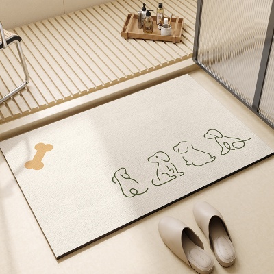 简约硅藻泥软垫强吸水家用地垫卫生间防滑垫子入户门垫洗手间脚垫