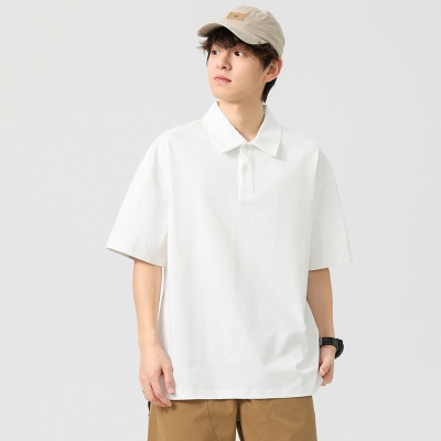 LKTM男装#夏季新款简约polo衫男宽松休闲凉感透气速干翻领短袖T恤