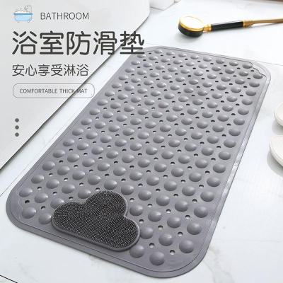 新款TPE酒店浴缸浴室防滑垫 家用淋浴房洗澡隔水按摩脚垫吸盘地垫