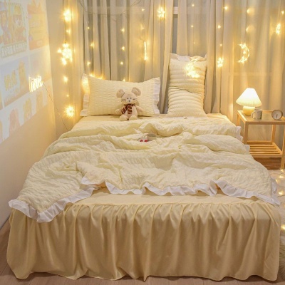 公主风夏凉被床裙款夏被四件套学生宿舍单人薄被子空调被三件套厂