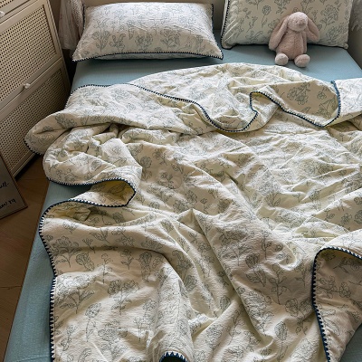 ins风A类夏季新款亲肤超柔针织棉夏被四件套床单夏凉被空调被床品