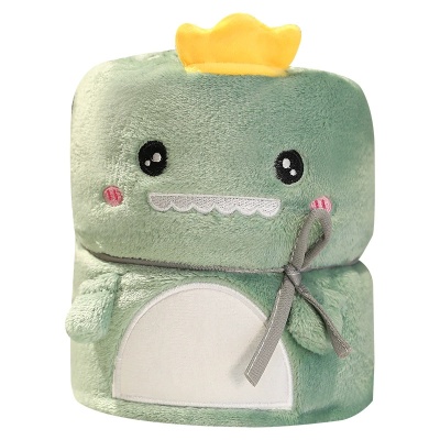 加厚卷毯办公室空调被儿童卡通活动小礼品毛毯厂家批发法兰绒三层