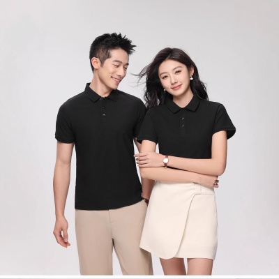 短袖polo衫定制翻领工作服广告T恤衫活动文化衫团体服印logo刺绣