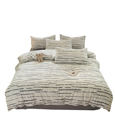 A类母婴级ins双层纱四件套小碎花超软床单被套床笠学生宿舍三件套