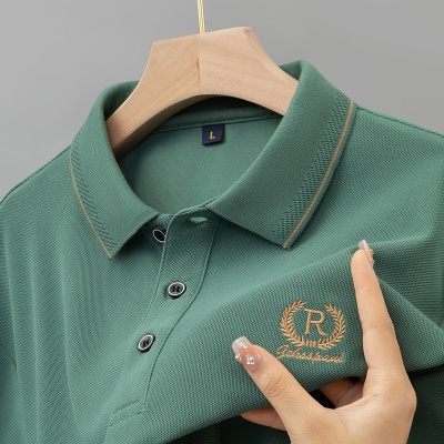 代发夏季男士短袖POLO衫重磅高端刺绣T恤翻领大码男装体恤上衣服