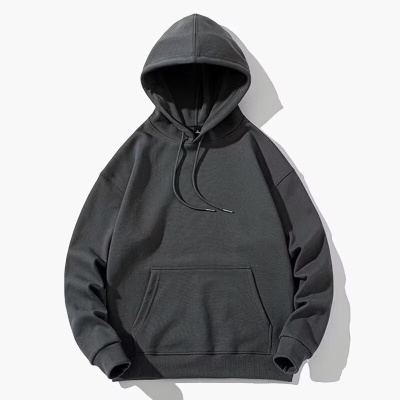 男士卫衣 连帽秋季宽松上衣男款情侣运动服纯色帽衫冬季加绒休闲