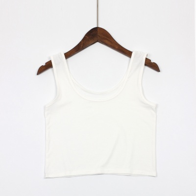 粗肩带U型背心女夏季莫代尔防走光学生内搭裹胸抹胸打底衫内衣