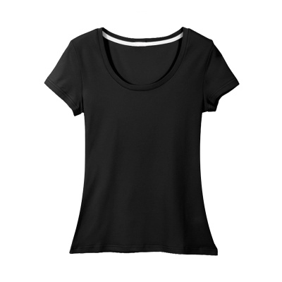 纯棉白色短袖t恤女修身夏季女装2023年新款打底体恤半袖紧身上衣