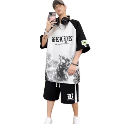 青少年夏季运动套装12-15岁男孩衣服13初高中学生短袖t恤大码夏装