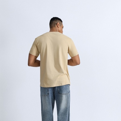 男短袖t恤美式街潮男装T恤纯棉纯色男士短袖t恤