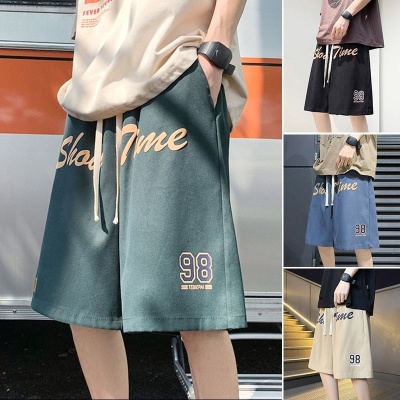 美式短裤男夏季休闲薄款运动裤子五分潮牌复古篮球健身宽松大裤衩