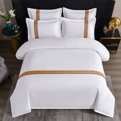 120克加密织带款酒店床上用品被套床单1.5m1.8米四件套批发代发