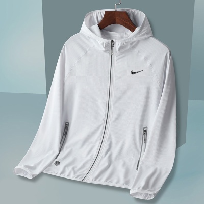 一件代发 品牌衣男士夏季2025新款冰丝透气白色户外运动钓鱼服外