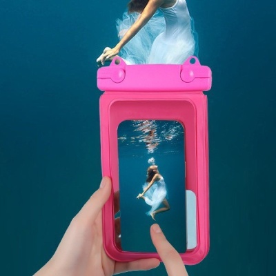 跨境双仓防水袋PVC手机防水袋 游泳潜水漂流沙滩可触摸拍照防水包