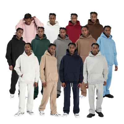 KITE男装秋冬卫衣男士连帽衫外套宽松加绒美式潮牌350g连帽卫衣男