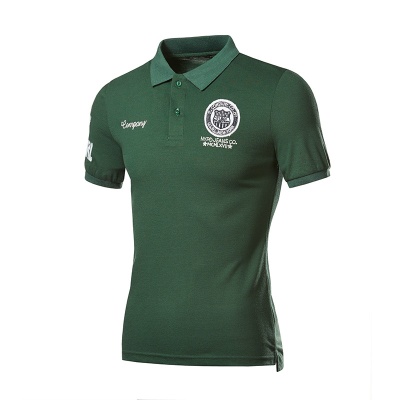 外贸大码新款男士勋章韩版修身时尚短袖polo衫青少年短袖T恤批发