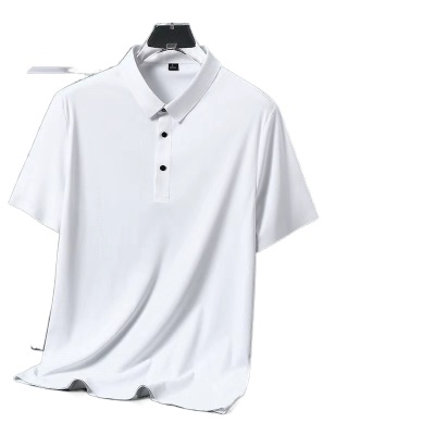 衫男短袖恤锦纶/聚酰胺纤维翻领打底衫夏季纯色半袖体恤上衣